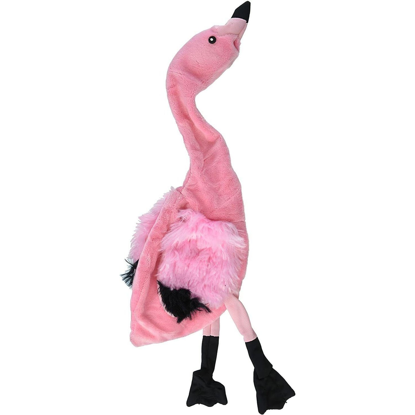 Skinneeez Exotic Series Dog Toy Flamingo Durable Plush Squeaky Pet Plaything