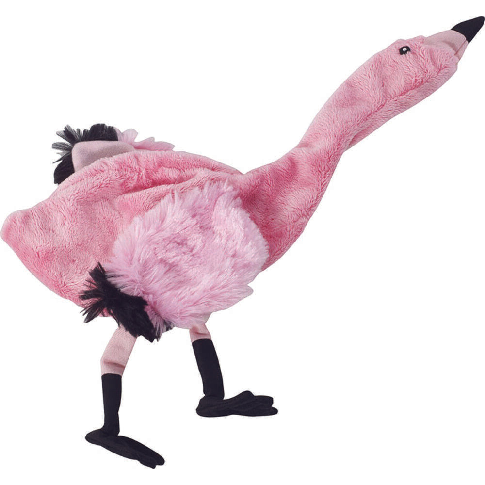 Skinneeez Exotic Series Dog Toy Flamingo Durable Plush Squeaky Pet Plaything
