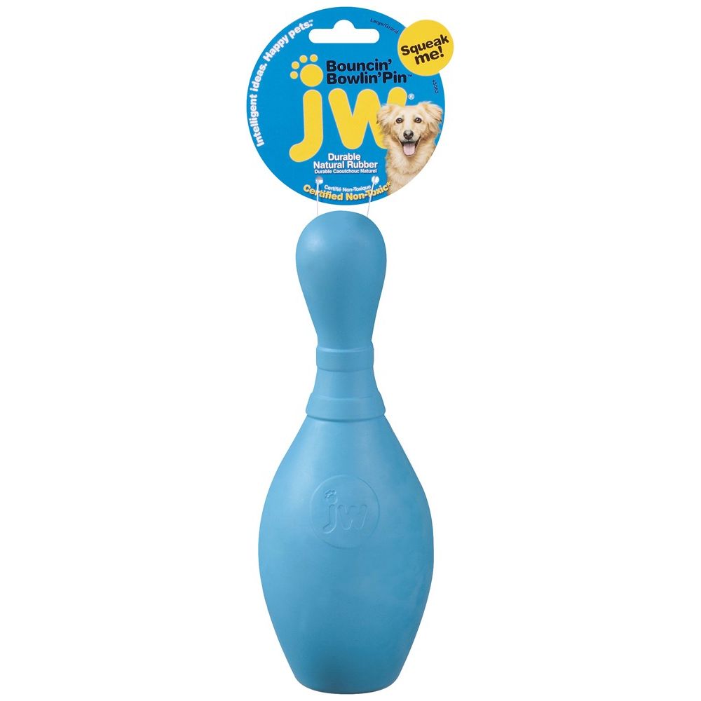 JW Pet Bouncin' Bowlin Pin Dog Toy Assorted 1ea