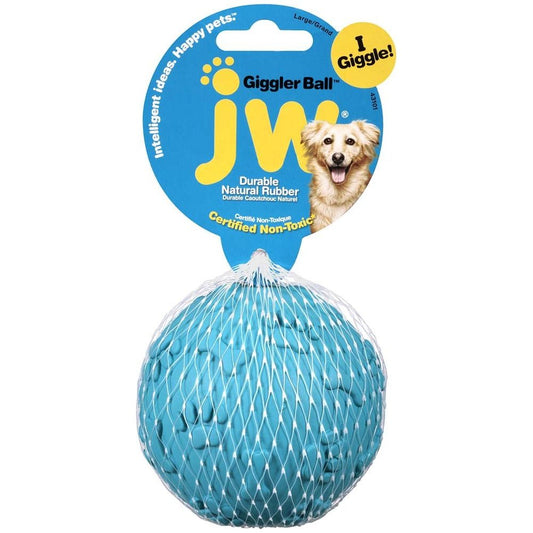 JW Pet Giggler Ball Dog Toy Assorted 1ea/LG
