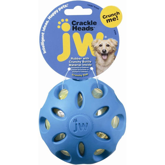 JW Pet Crackle Heads Crackle Ball Dog Toy Assorted