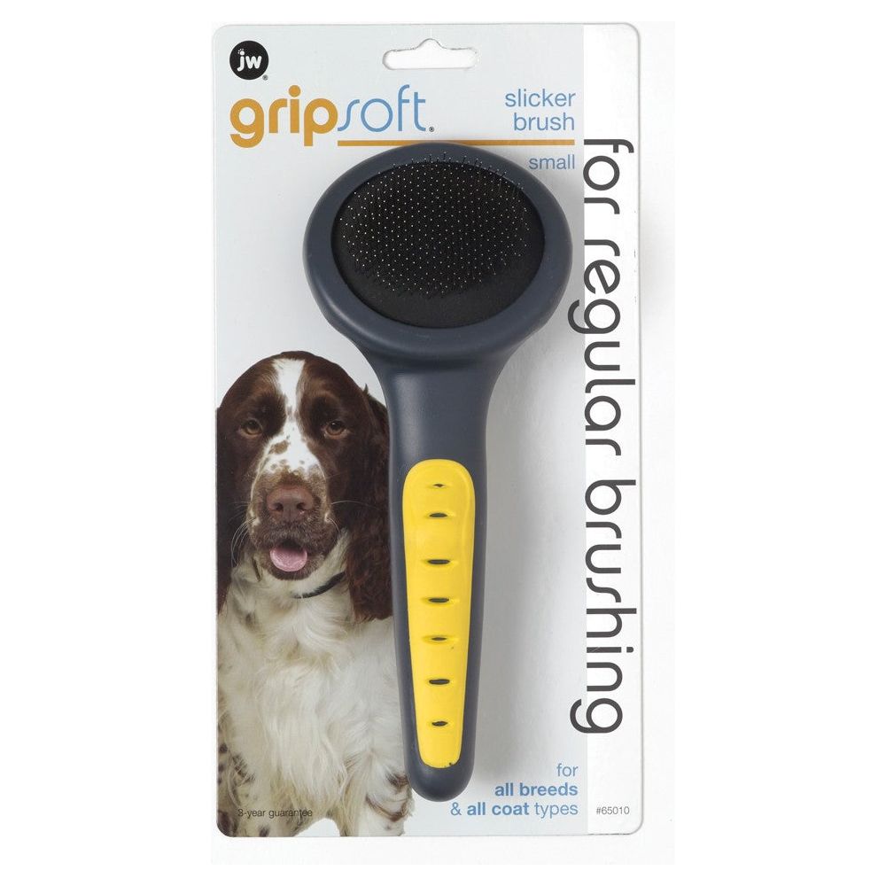 JW Pet Slicker Brush Grey/Yellow