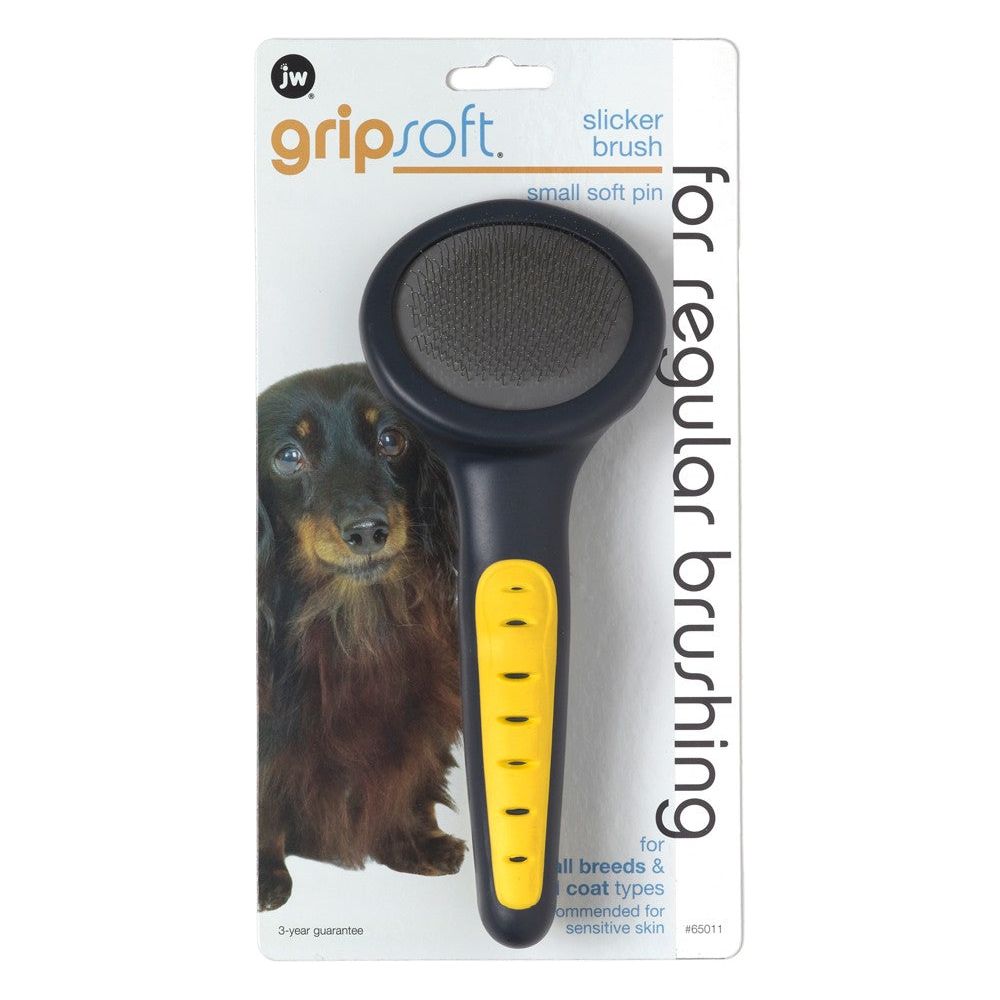 JW Pet Slicker Brush with Soft Pins for Gentle Grooming of Pets