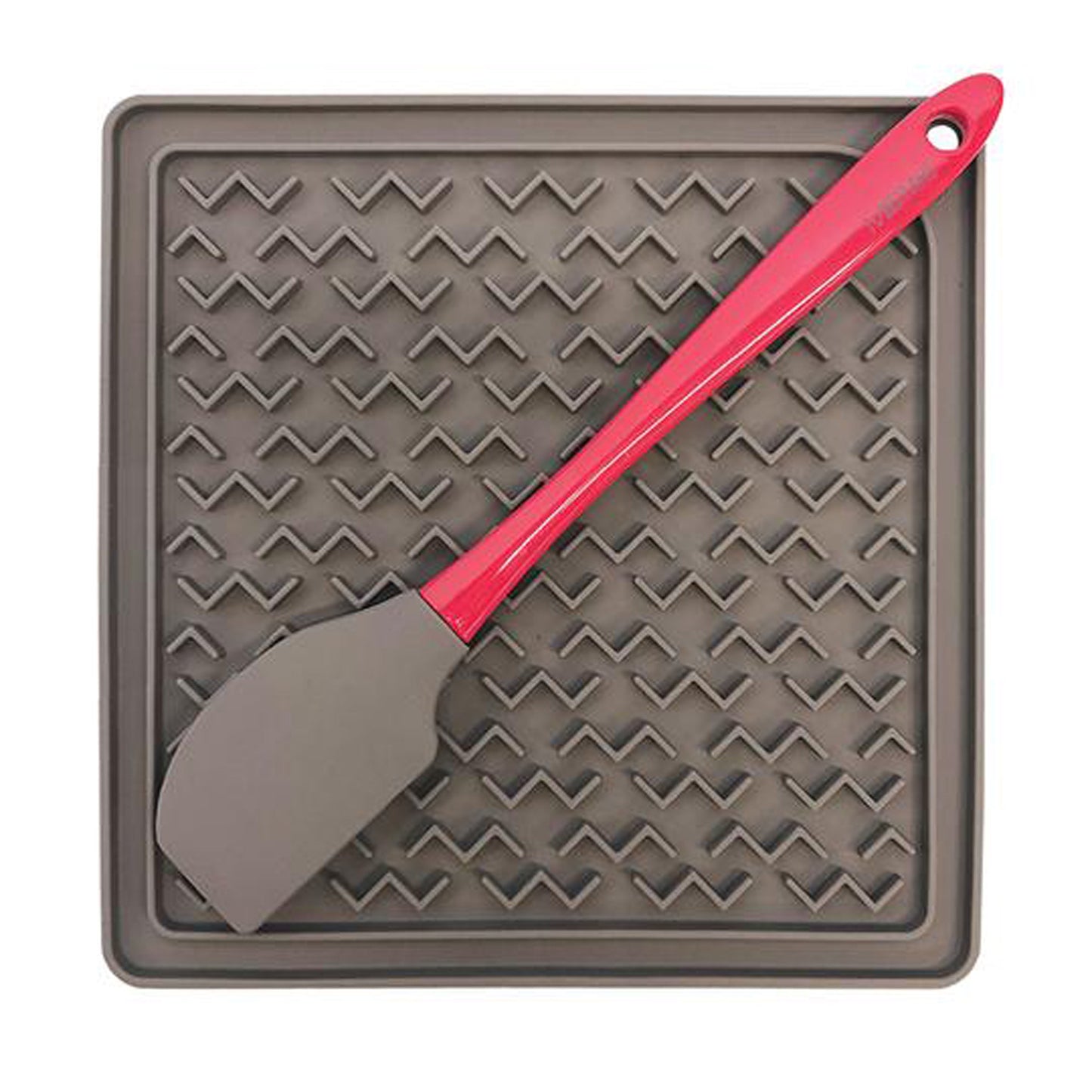 Messy Mutts Dog Lick Mat Silicone Interactive Feeder with Spatula for Messy Eaters