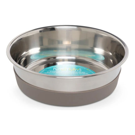 Messy Mutts Dog Bowl Stainless Steel Nonslip Bottom Durable and Easy to Clean