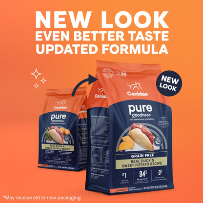 CANIDAE PURE Goodness Grain-Free LID Dry Dog Food Duck & Sweet Potato