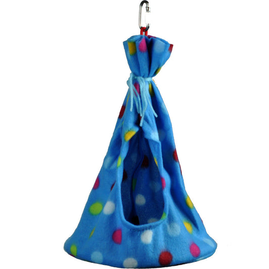A and E Cages Happy Beaks Fleece Teepee Bird Toy