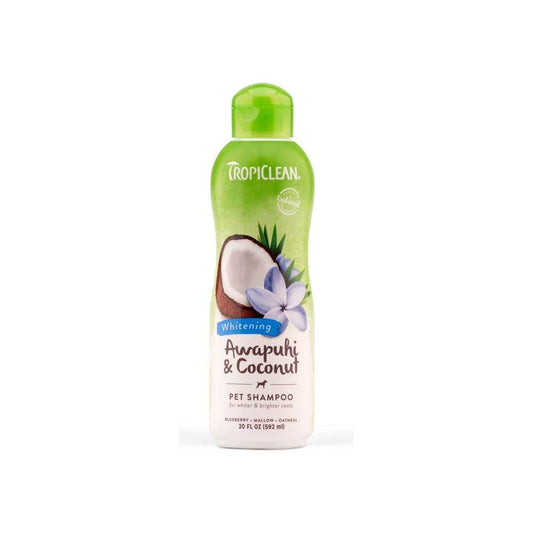 TropiClean Awapuhi & Coconut Whitening Shampoo for Pets Grooming and Coat Care