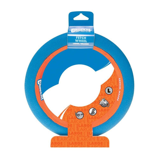 Chuckit! Fetch Wheel Dog Toy Blue/Orange 1ea/LG