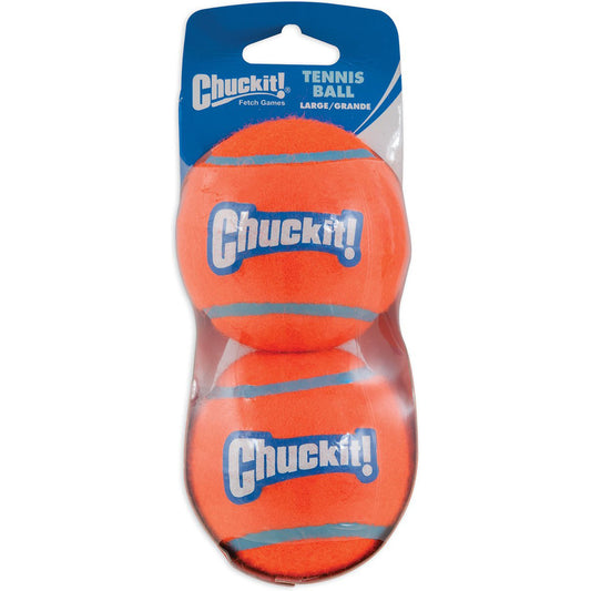 Chuckit Dog Tennis Ball Extra Lrge 2 Pack Shrink Wrapped