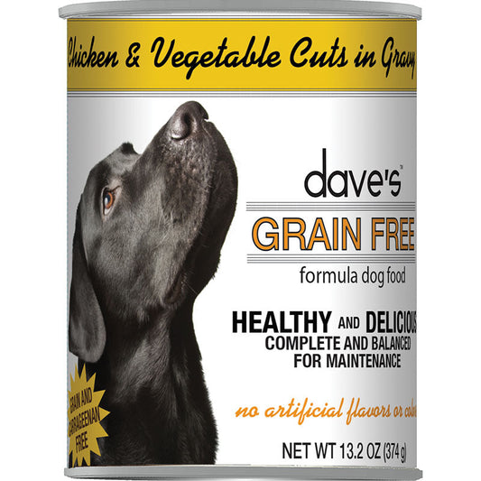 Dave's Dog Grain Free Chicken And Vegetable Cuts In Gravy - 13.2oz. (Case of 12)
