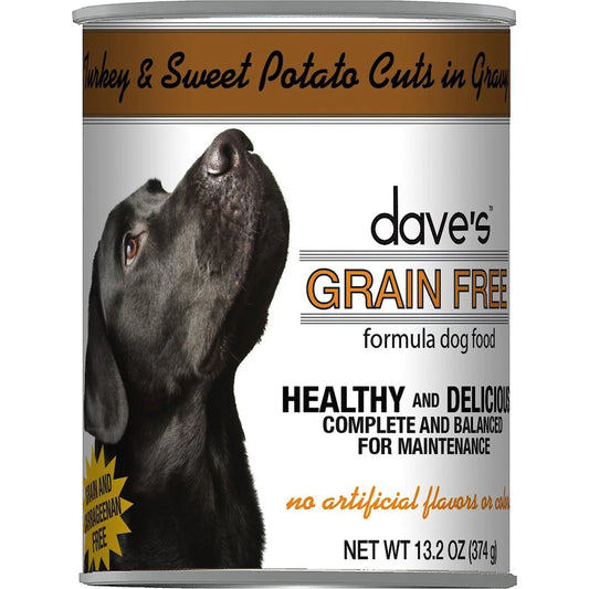 Dave's Dog Grain Free Turkey And Sweet Potato Cuts In Gravy 13.2oz. (Case of 12)