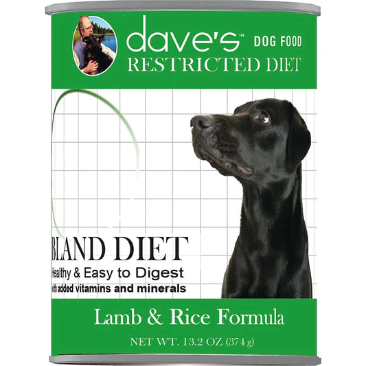 Dave's Dog Restricted Diet Bland  Lamb And Rice Formula 13oz. (Case of 12)