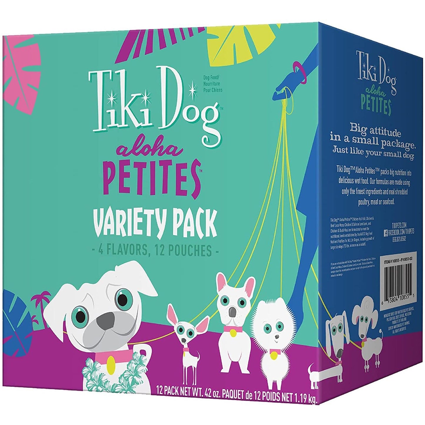Tiki Pets Dog Aloha 3.5Oz Variety Pouch Pack (Case of 12)