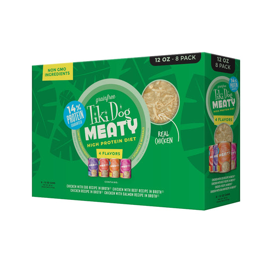 Tiki Pet  Dog Meaty 12oz. Variety Pack 8Pack (Case Of 12)