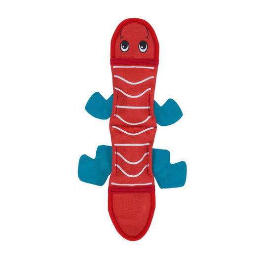 Outward Hound Fire Biterz Dog Toy Lizard with 2 Squeakers Durable Chew Toy for Dogs