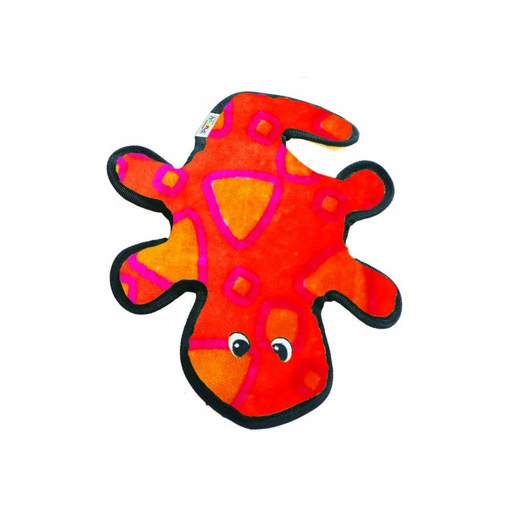 Outward Hound Invincibles Dog Toy Gecko with Multiple Squeakers Durable Plush