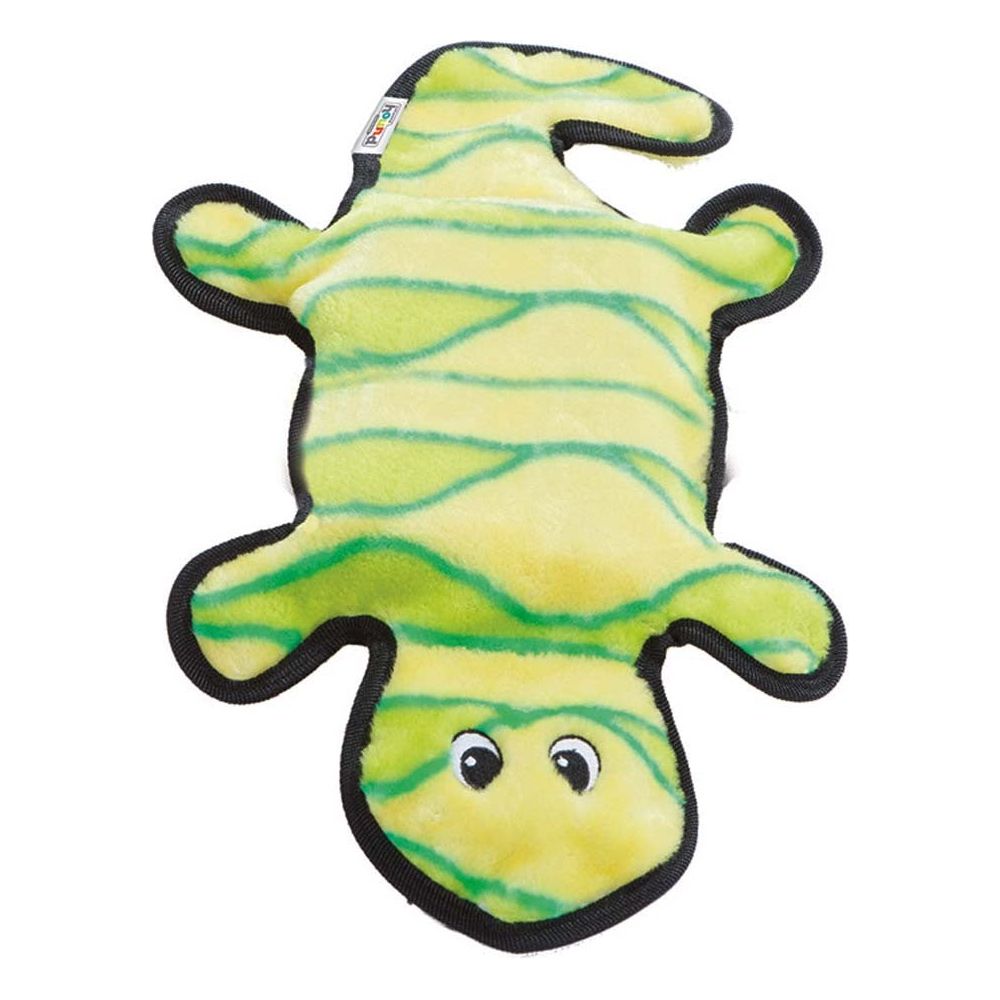 Outward Hound Invincibles Dog Toy Gecko with Multiple Squeakers Durable Plush