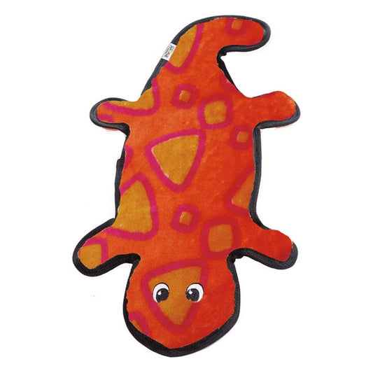 Outward Hound Invincibles Dog Toy Gecko with Multiple Squeakers Durable Plush