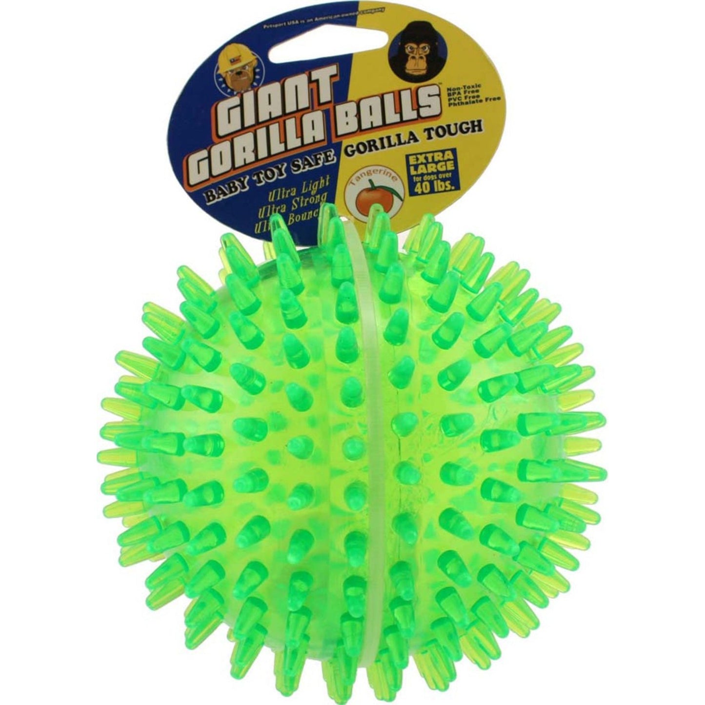 Petsport USA Gorilla Ball Dog Toy Assorted 1ea/XL, 5 in