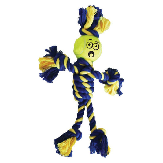Petsport USA Twisted Chew Mini Rasta Man Dog Toy Blue, Yellow 1ea/1.5 in, Mini