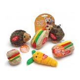 Aspen Hamburger with Squeakers Small Dog & Puppy Toy Multi-Color 1ea/SM