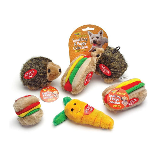 Aspen Hamburger with Squeakers Small Dog & Puppy Toy Multi-Color 1ea/SM