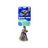 Booda 2-Knot Rope Bone Dog Toy Multi-Color Durable Chew Toy for Dogs