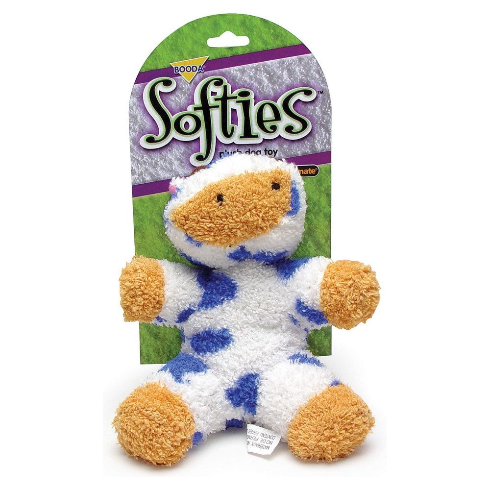 Booda Softies Dog Toy Cow Multi-Color 1ea/MD