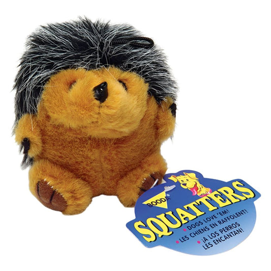 Booda Squatter Plush Dog Toy Hedgehog Multi-Color Durable Chew Toy for Dogs