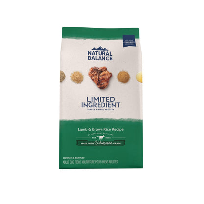 Natural Balance Pet Foods Limited Ingredient Dry Dog Food Lamb & Brown Rice