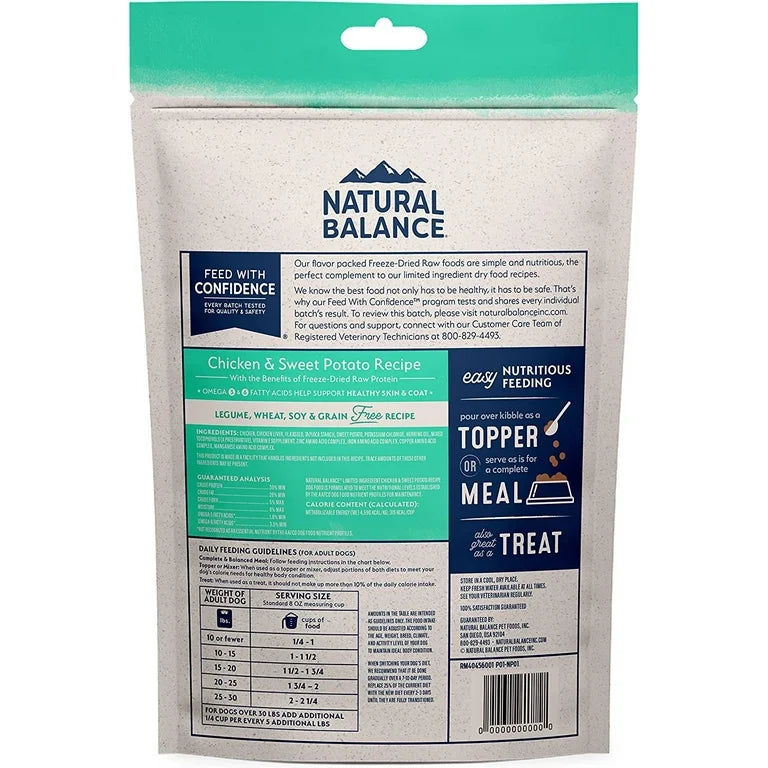 Natural Balance Pet Foods L.I.D. Freeze Dried Raw Dog Food Chicken & Sweet Potato 1ea/13 oz