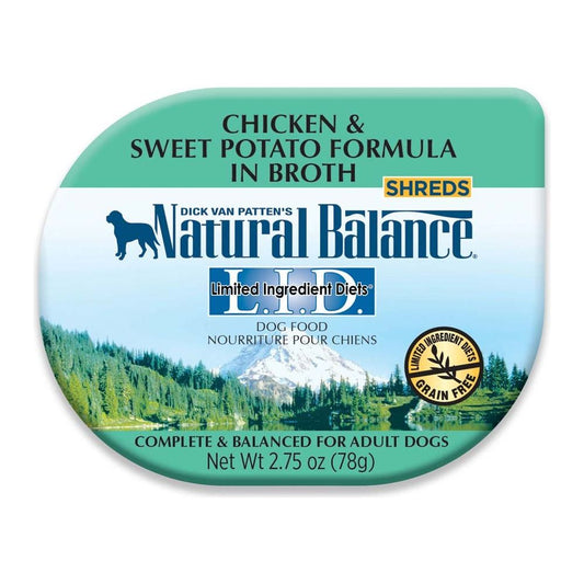 Natural Balance Pet Foods L.I.D. Wet Dog Food Chicken & Sweet Potato in Broth 2.75oz. (Case of 24)