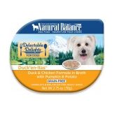 Natural Balance Pet Foods Delectable Delights Wet Dog Food Duck'en-itas in Broth 2.75oz. (Case of 24)