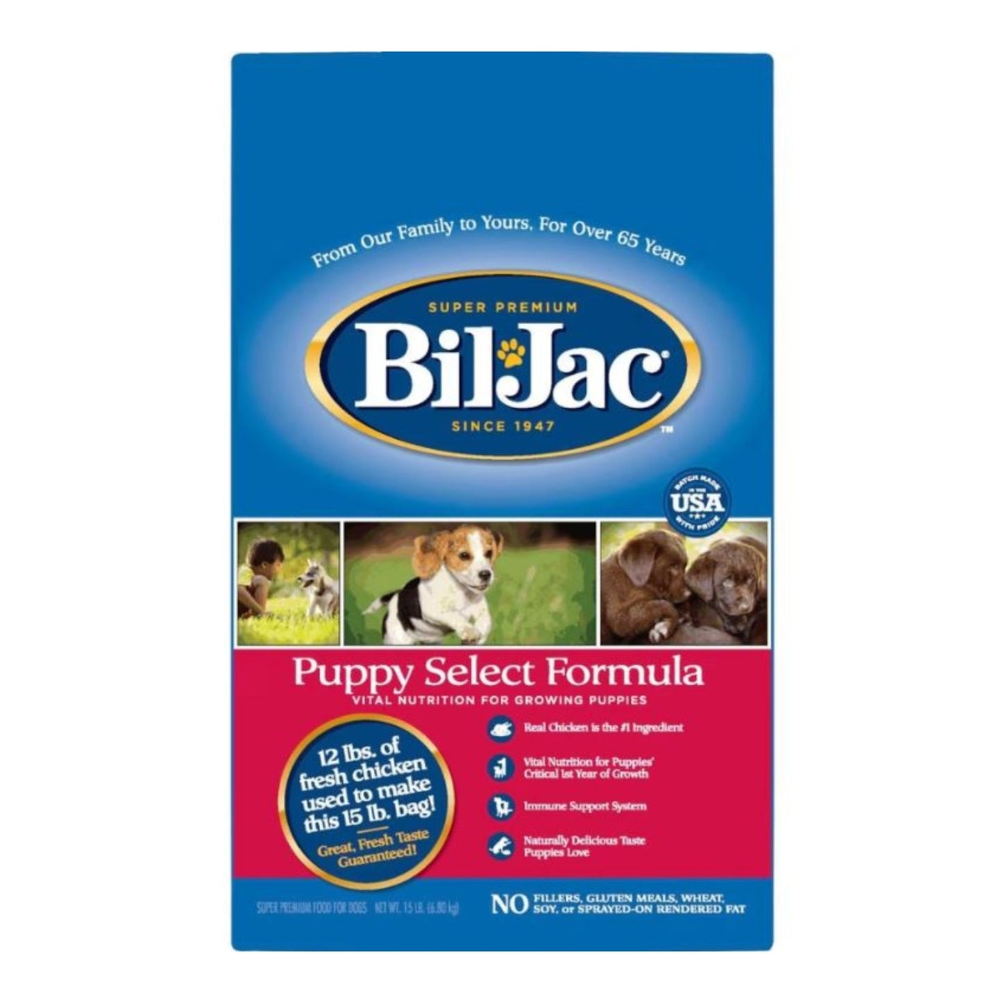 Bil-Jac Select Puppy Dog Food Chicken Formula High-Quality Nutrition for Growing Puppies