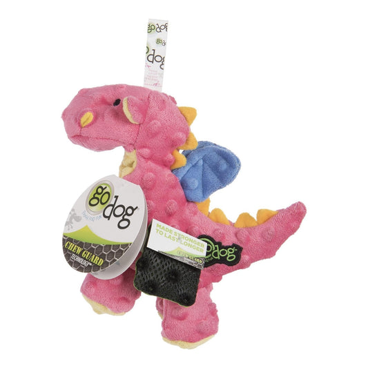 Godog Dragons Dog Toy Coral Durable Chew Toy for Dogs
