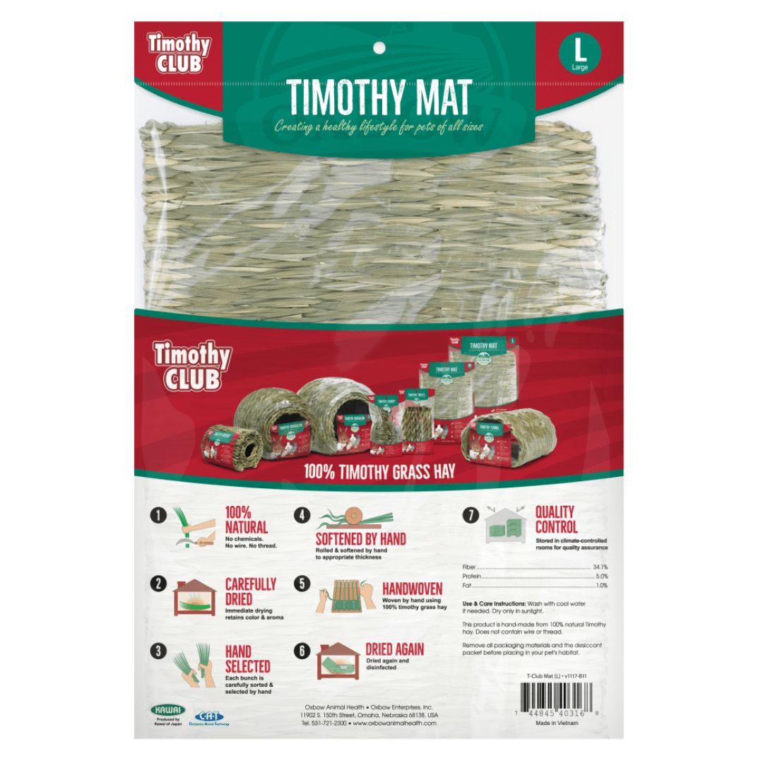 Oxbow Animal Health Timothy CLUB Timothy Hay Small Animal Mat