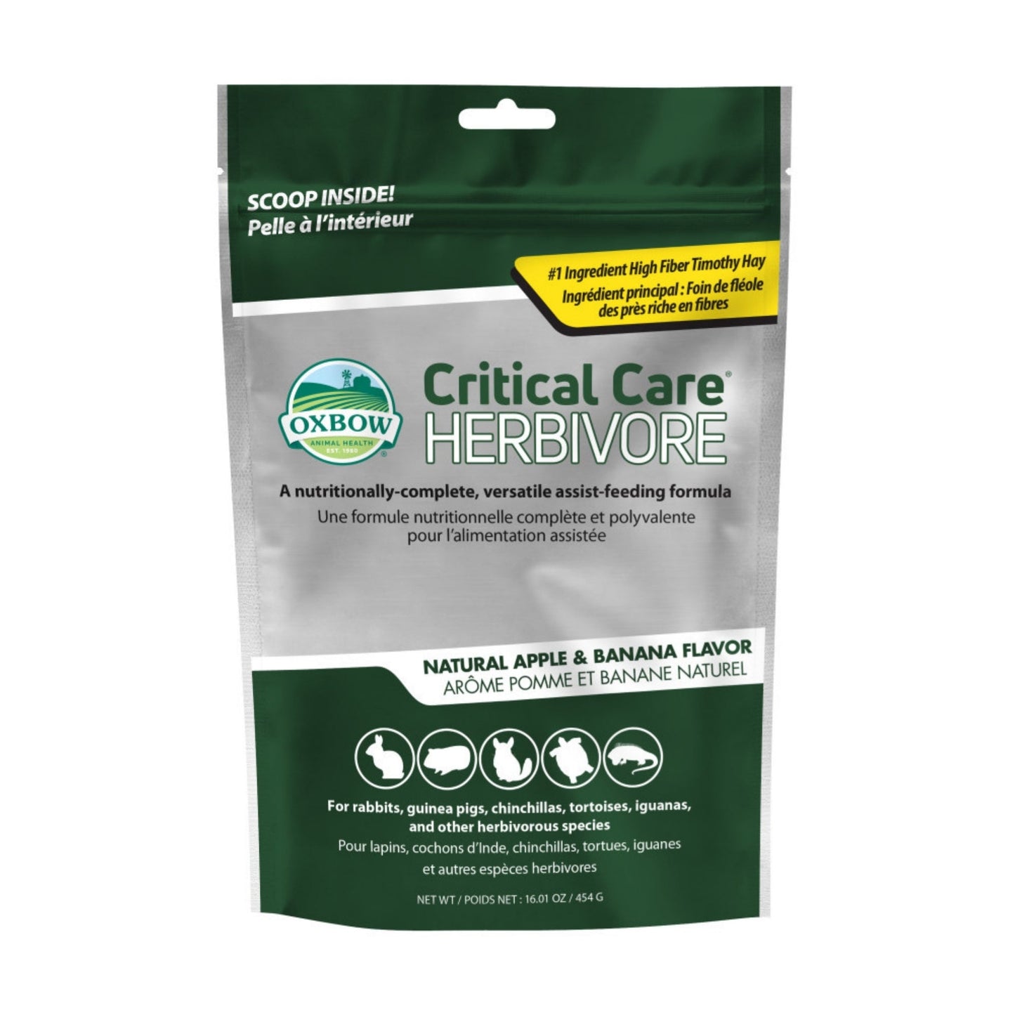 Oxbow Animal Health Critical Care Herbivore Feeding FormulaApple  Banana