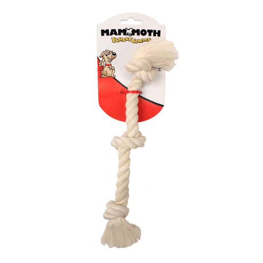 Mammoth Pet Products 100% Cotton 3 Knot Rope Tug Toy Multi-Color