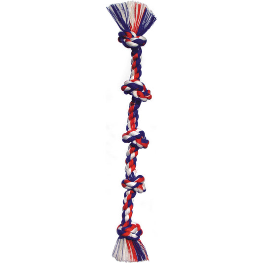 Mammoth Pet Products Cottonblend 5 Knot Rope Tug Toy Multi-Color 1ea/72 in, XXL