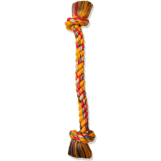 Mammoth Pet Products Cottonblend 2 Knot Rope Tug Toy Multi-Color 1ea/48 in