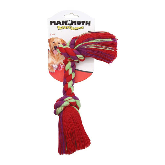 Mammoth Pet Products Cottonblend 2 Knot Rope Tug Toy Multi-Color 1ea/42 in
