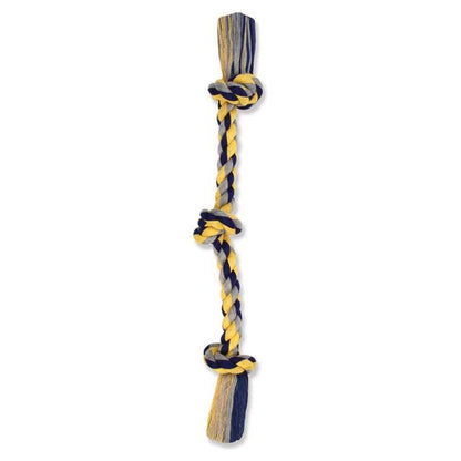 Mammoth Pet Products Cottonblend 3 Knot Rope Tug Toy Multi-Color Rope Tug Toy