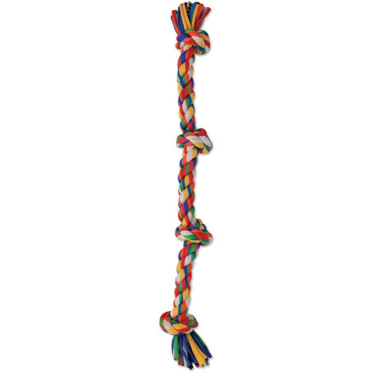 Mammoth Pet Products Cloth Dog Toy Rope Knot Tug Durable Tugging Chew Toy for Dogs