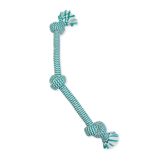 Mammoth Pet Products EXTRA FRESH Knot Tug and Bone Toy Multi-Color Durable Chew Toys