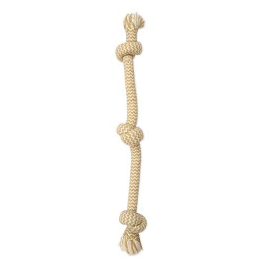 Mammoth Pet Products Flossy Chews EXTRA Peanut Butter Scented Dog Toy 2 & 3 Knot Tug Bone