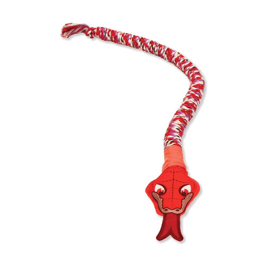Mammoth Pet Products SnakeBiter Dog Toy With Squeaky Head Assorted Sizes