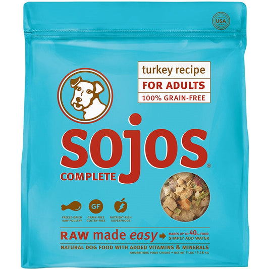 Sojos Complete Turkey Recipe Adult Freeze-Dried Grain-Free Dehydrated Dog Food