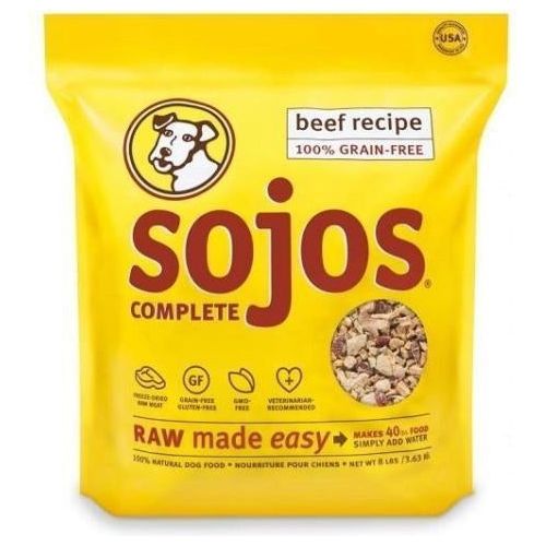 Sojos Complete Beef Recipe Freeze-Dried Grain-Free Dehydrated Dog Food