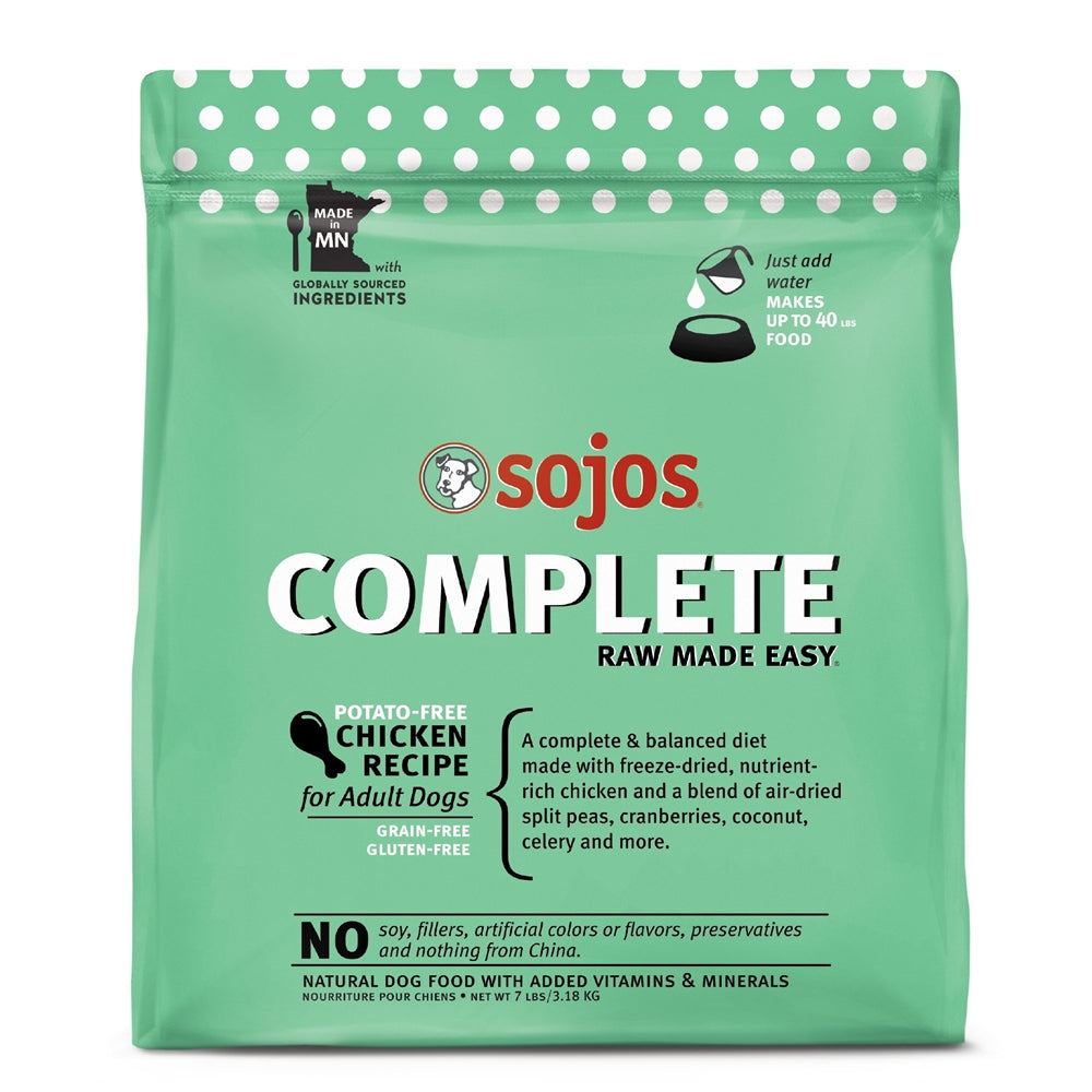 Sojos Complete Chicken Recipe Adult Freeze-Dried Grain-Free Dehydrated Dog Food